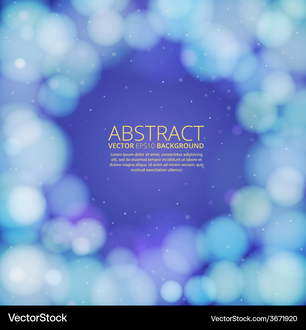 Design layout with bokeh vector image