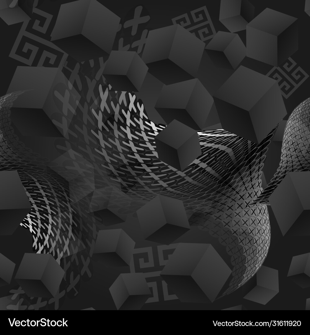 Dynamic 3D Cubes Pattern vector image