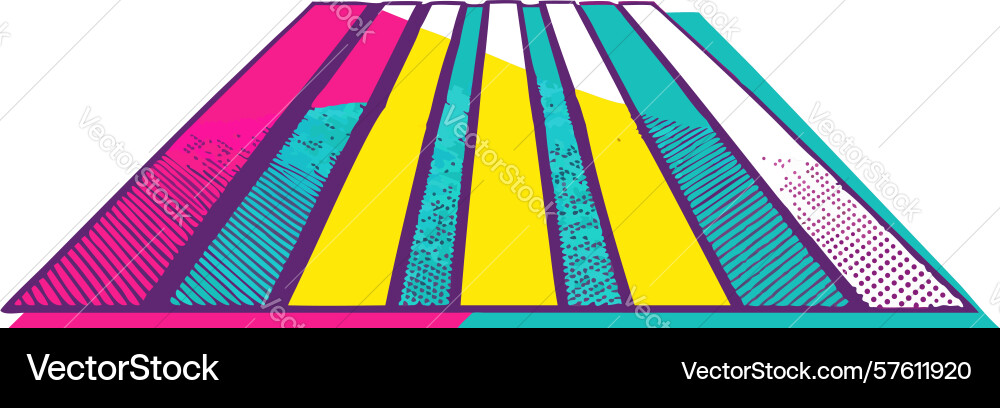 Dynamic abstract roadway perspective pattern vector image