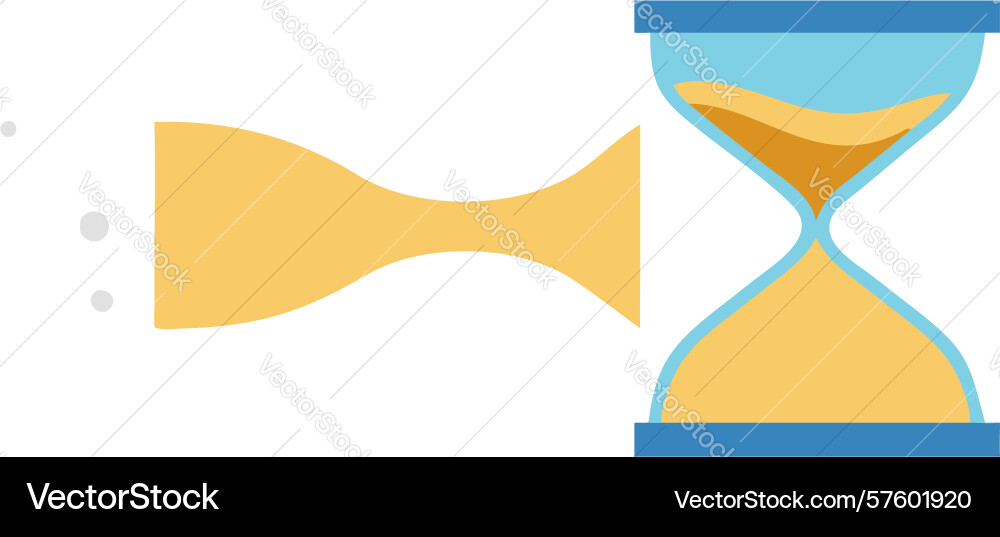 Dynamic hourglass representing speed and time vector image