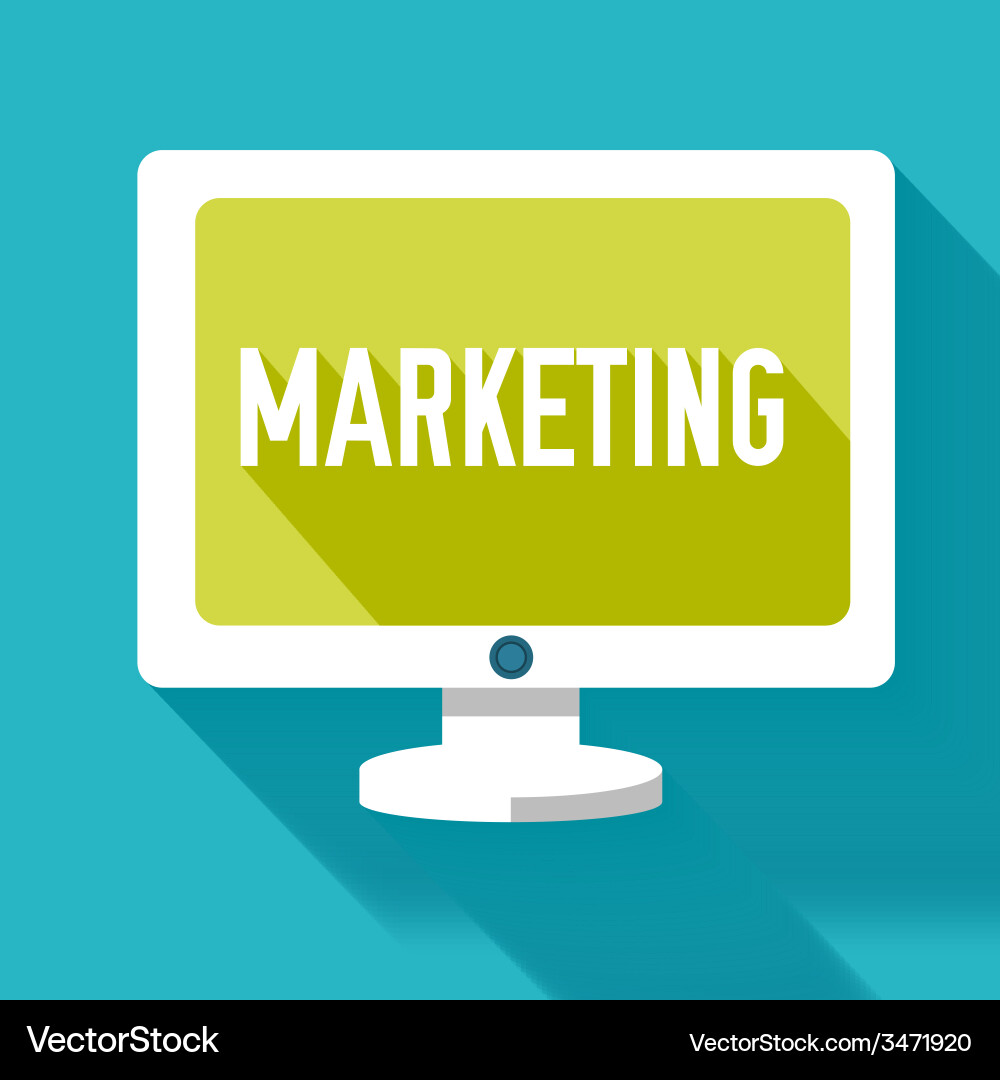 Flat marketinng icon concept design Vector Image