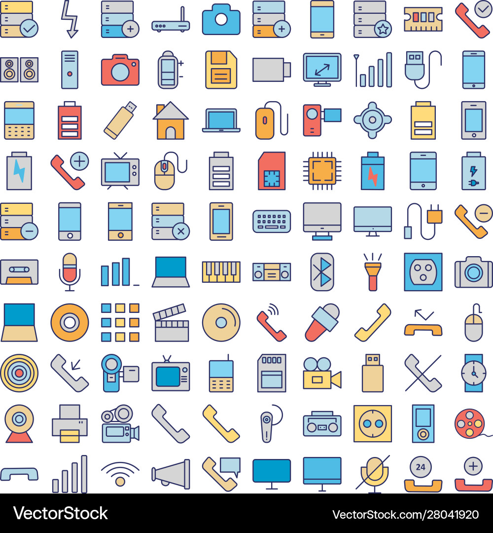Geräte kreisförmige Icons voll editierbar Geräte kreisförmige Icons voll editierbar vektorbild