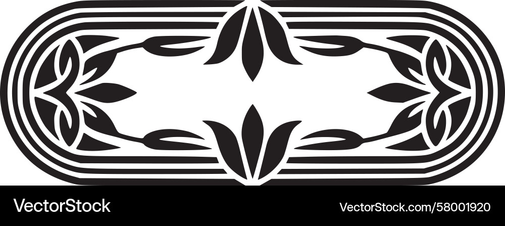 Intricate Oval Border Pattern Vector Image