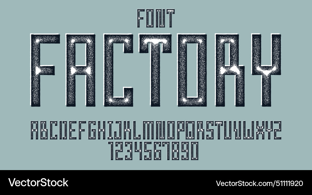 Minimal geometric cyberpunk font typeface Vector Image