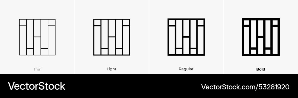 Platform icon thin light regular and bold style Platform icon thin light regular and bold style vector image