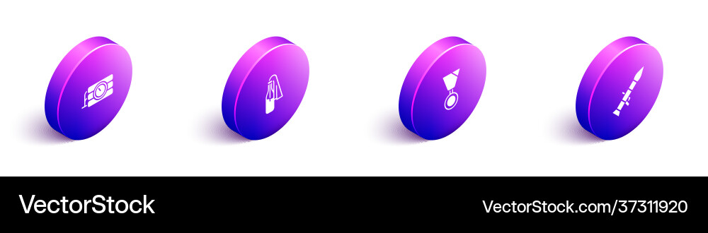 Set isometric dynamite and timer clock cocktail Set isometric dynamite and timer clock cocktail vector image
