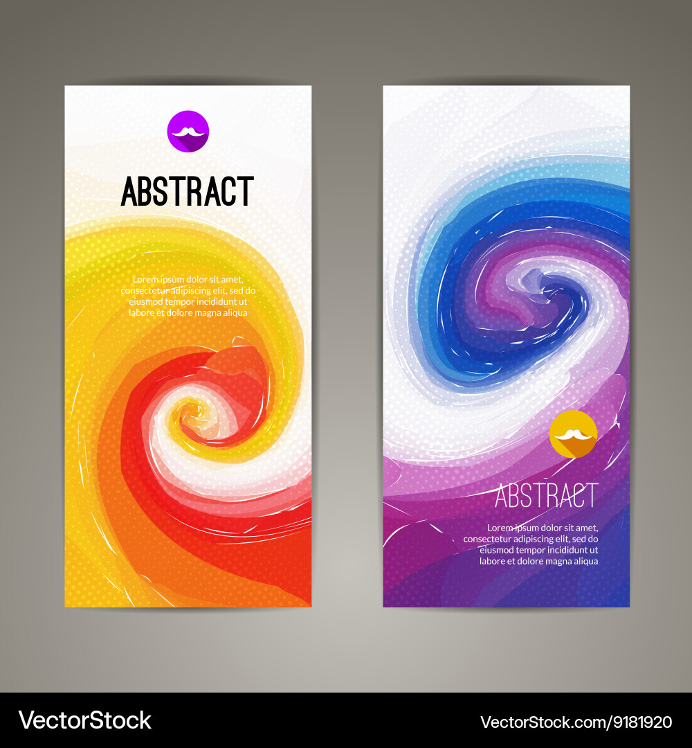 Set of polygonal triangular colorful geometric vector image