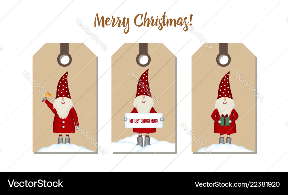 Set price tags isolated festive christmas cartoon Set price tags isolated festive christmas cartoon vector image