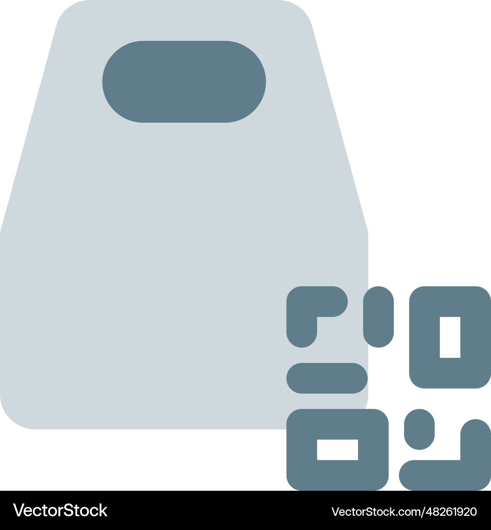 Use of qr code to order takeaways vector image