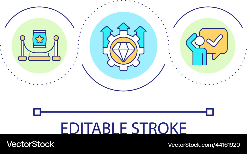 Valuable product offer loop concept icon Vector Image