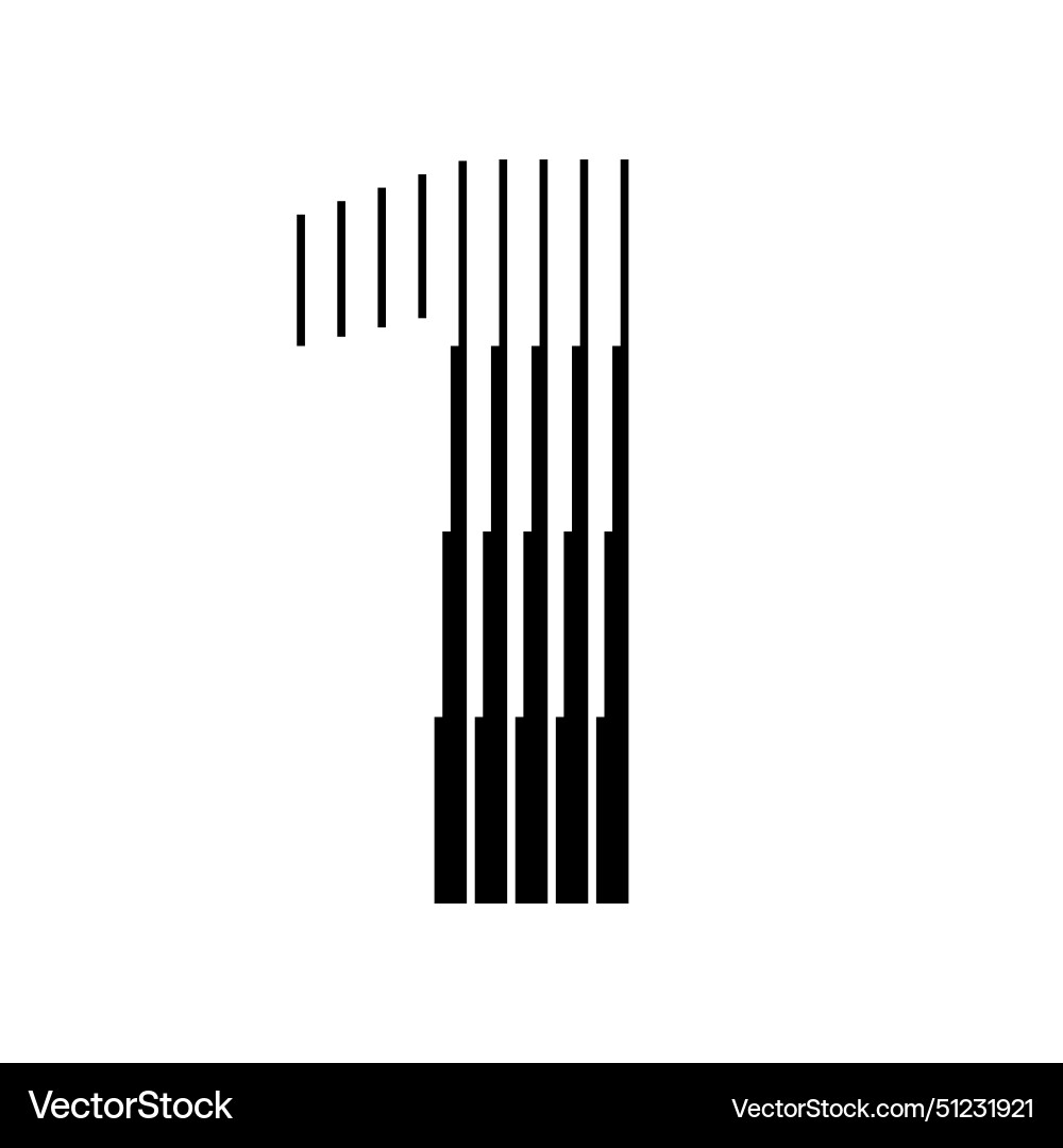 1 number lines logo icon Vector Image