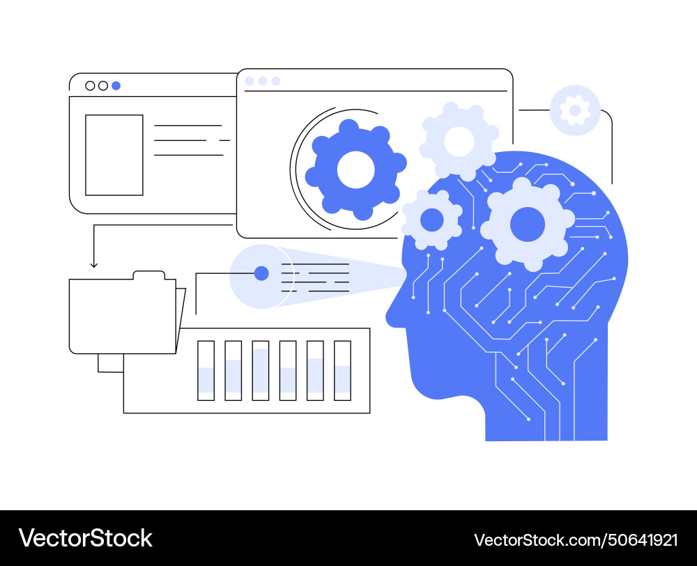AI Data Visualization Concept vector image