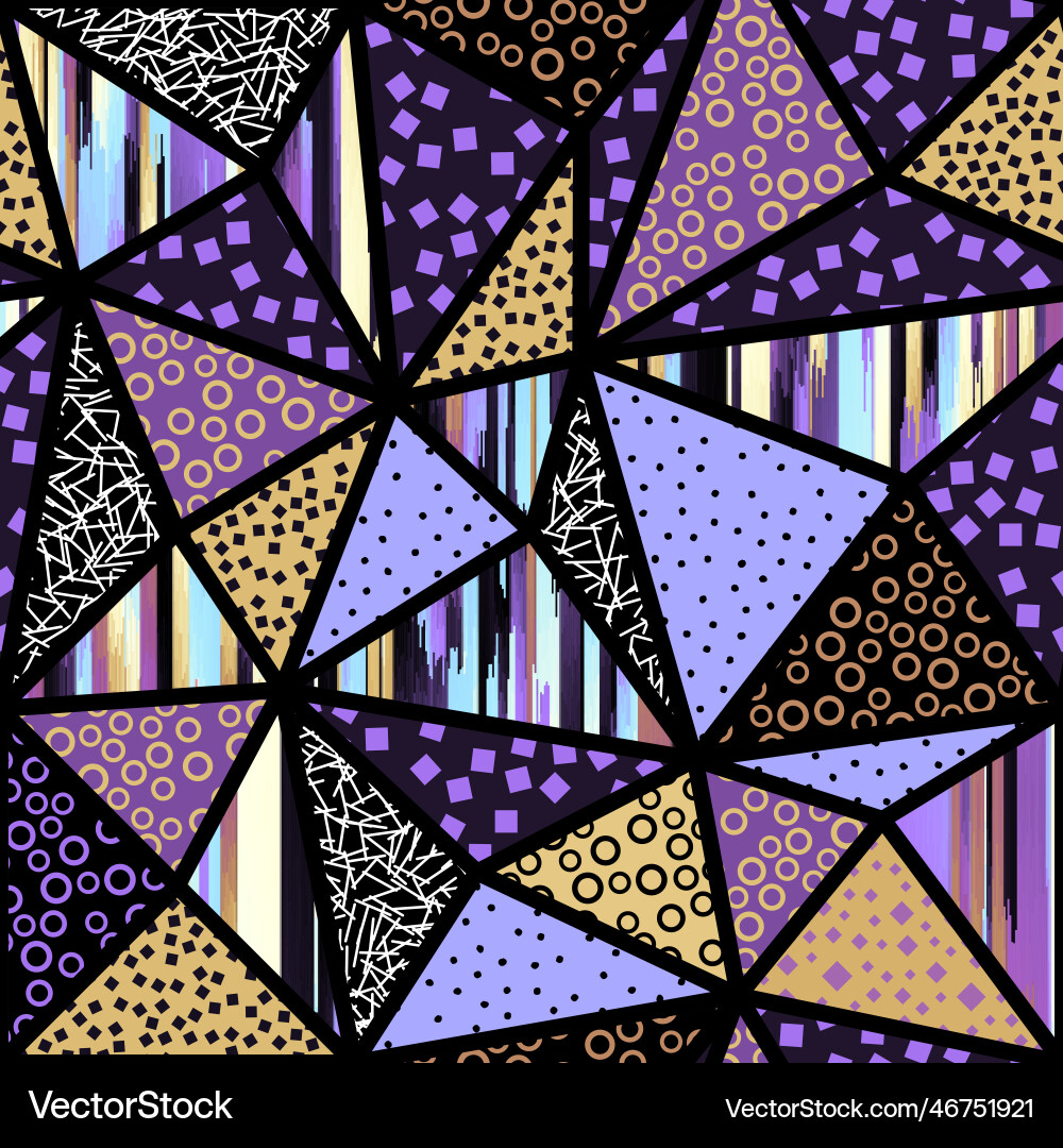 Block design geometric style triangles pattern Block design geometric style triangles pattern vector image