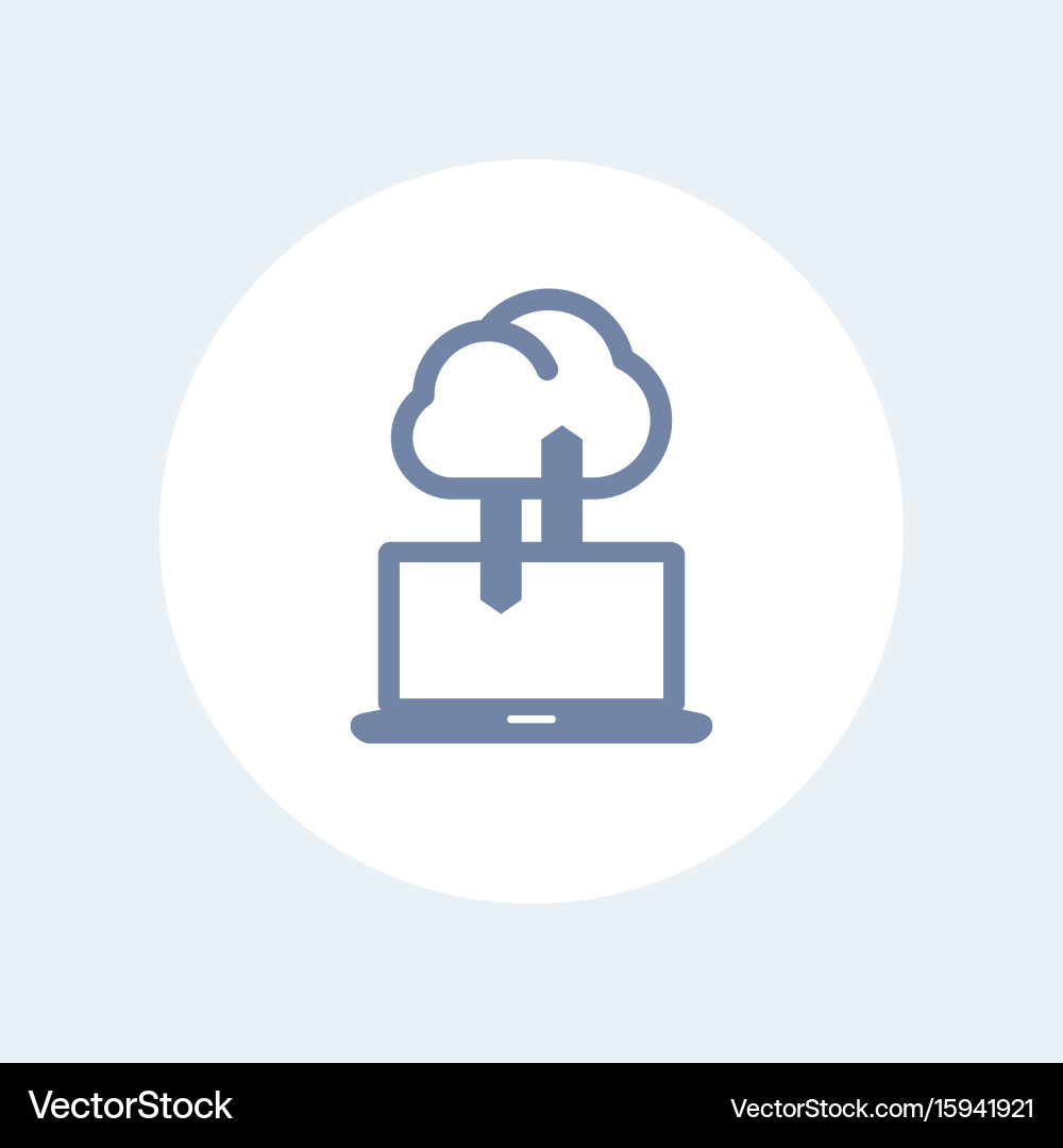 Cloud Sync Icon - Data Backup & Storage vector image