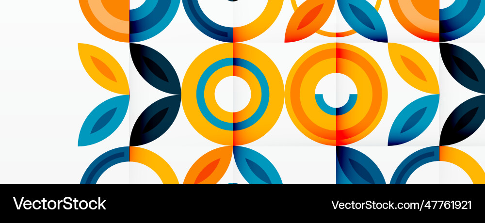 Colorful circle abstract background template Vector Image