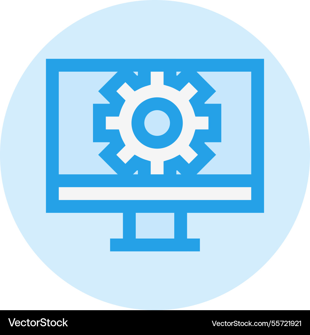 Computer settings icon design Vector Image