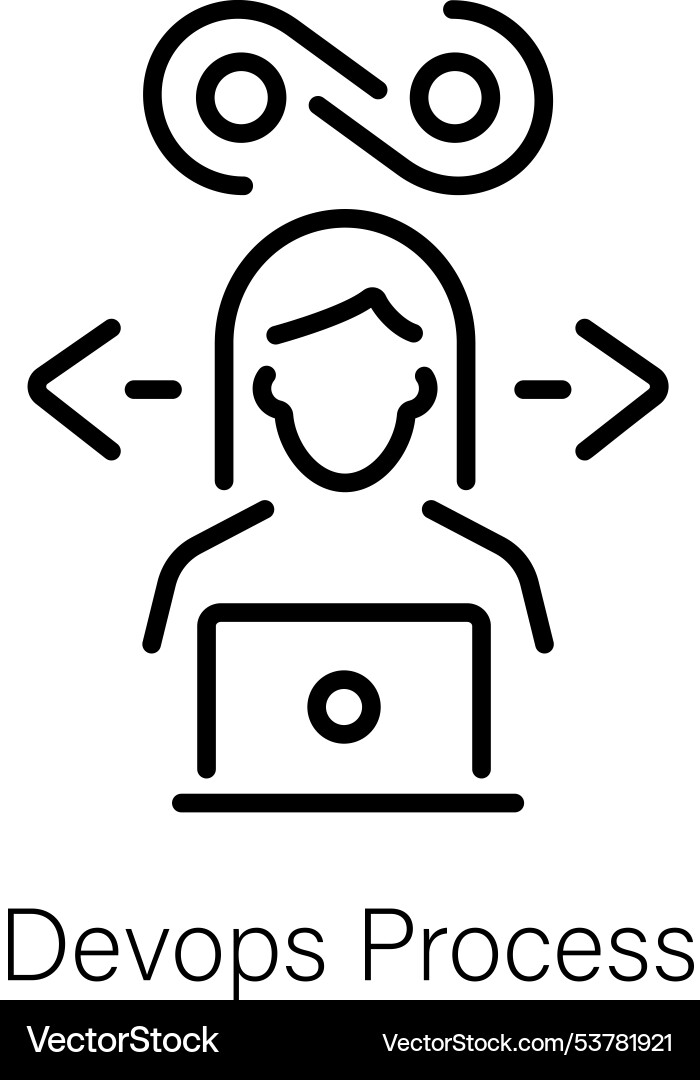 Devops process vector image
