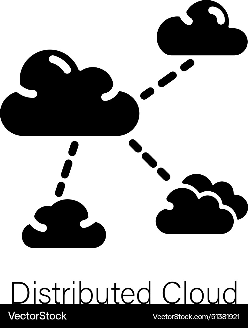 Distributed cloud Vector Image