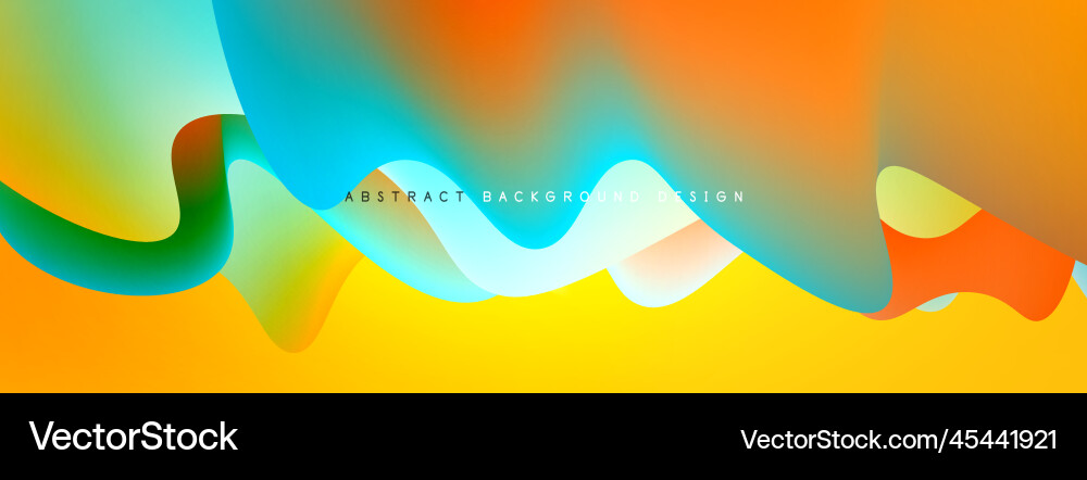 Dynamic liquid waves abstract background Vector Image