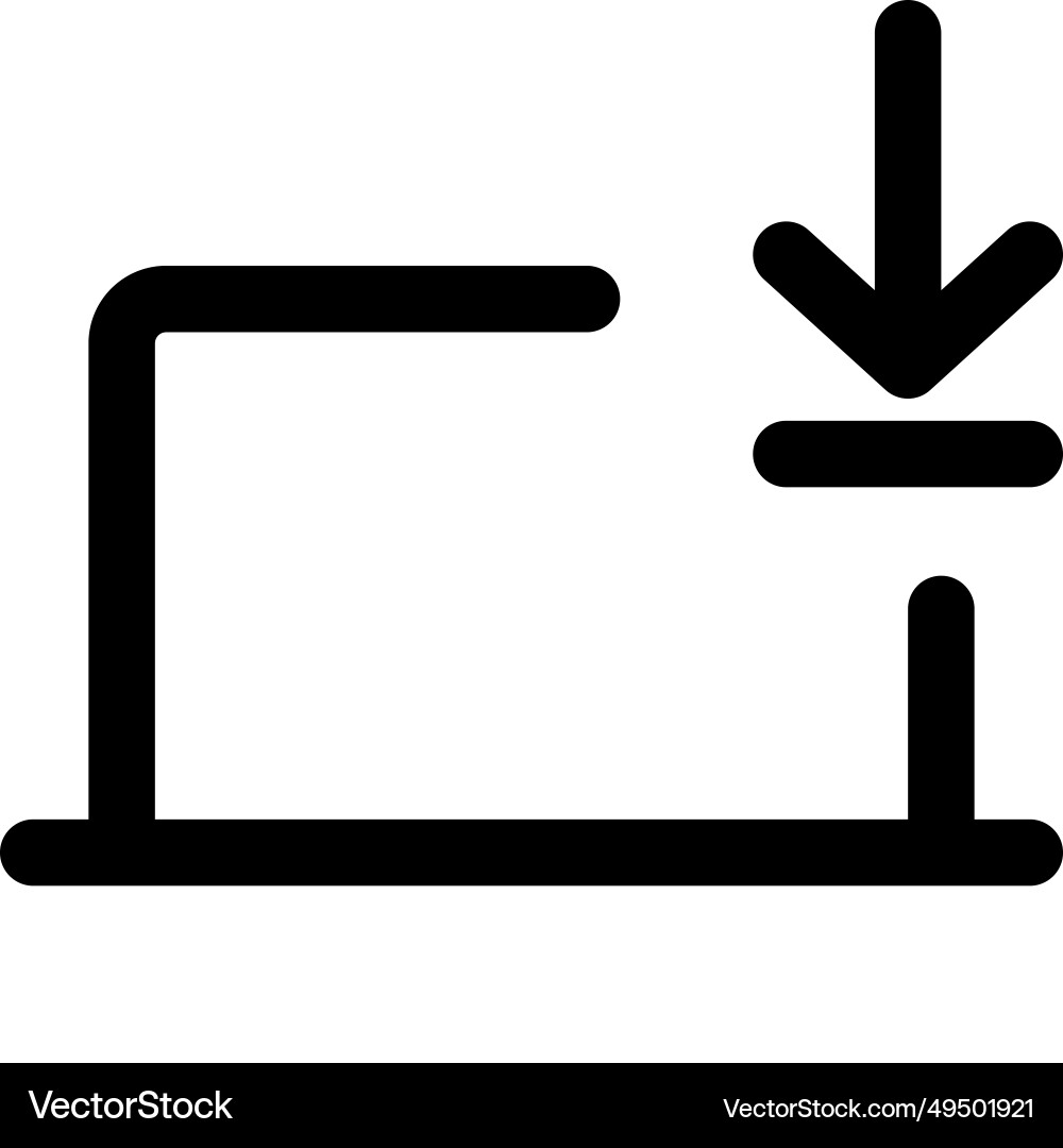 Fetching and saving data onto laptop storage vector image