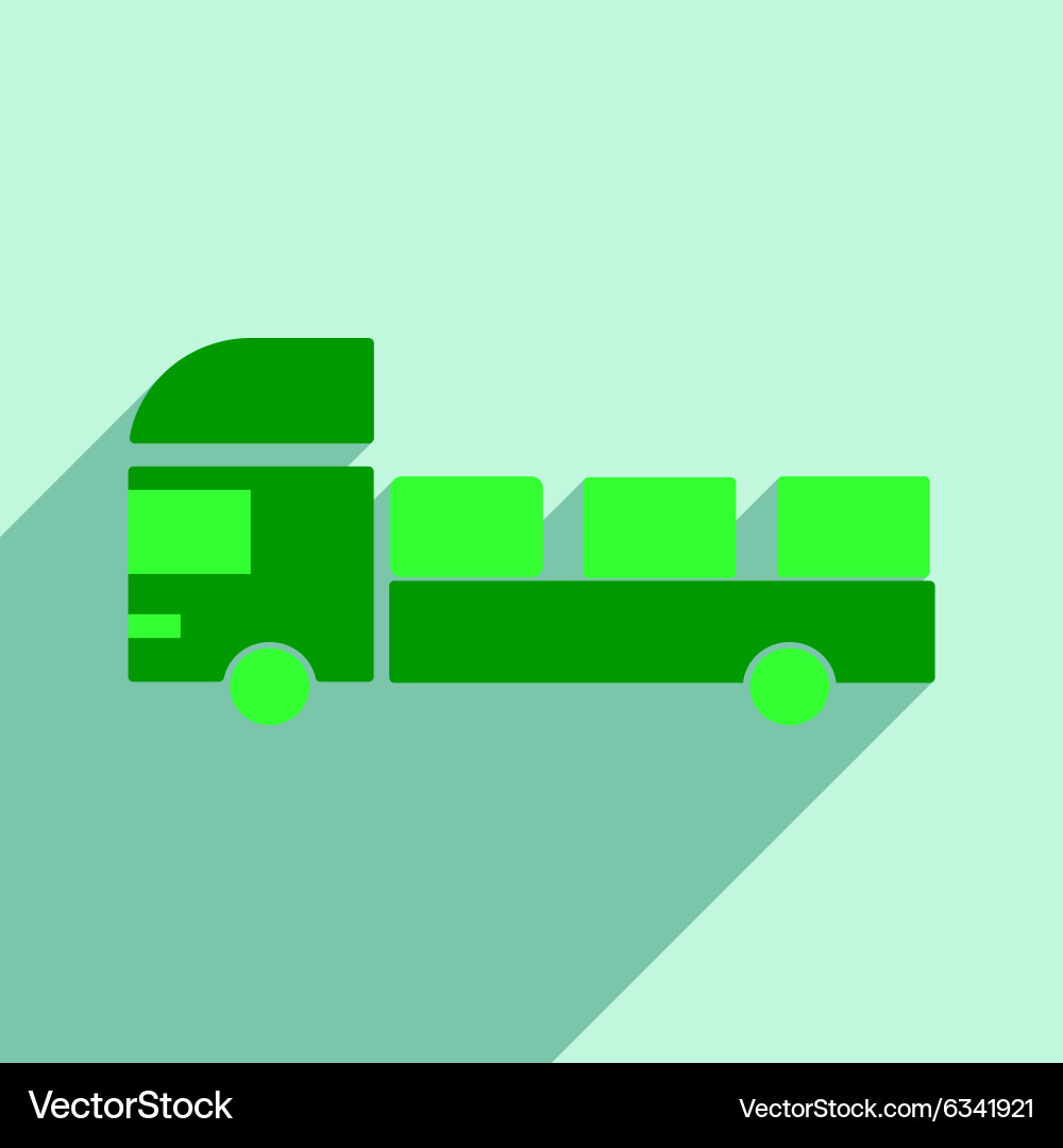 Flat with shadow icon and mobile application Vector Image