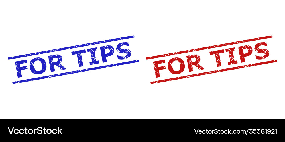 For tips seals with grunged texture and parallel Vector Image