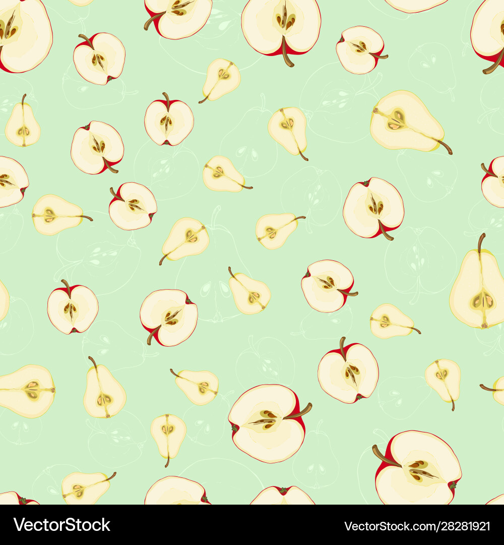 Fruit Slice Pattern Vector Image