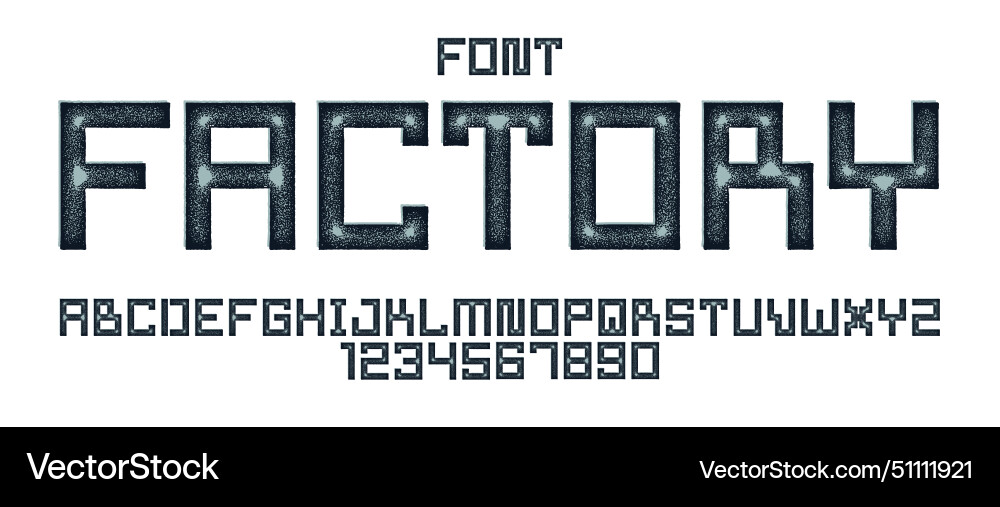 Minimal geometric cyberpunk font typeface Minimal geometric cyberpunk font typeface vector image