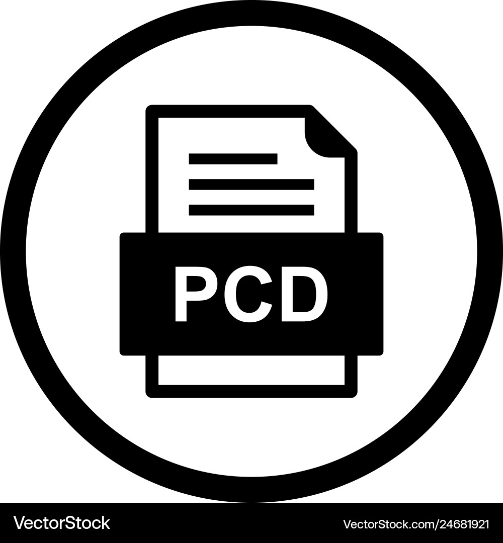 Pcd file document icon vector image