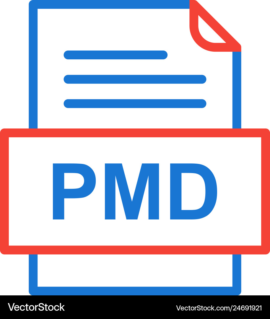 Pmd file document icon vector image