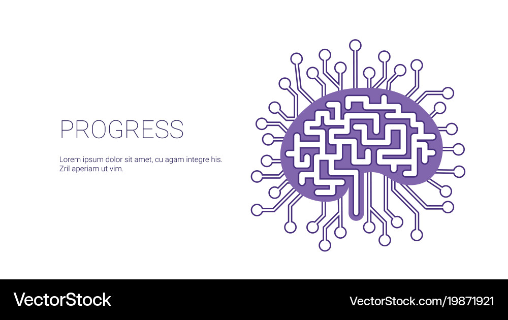 Progress development business concept template web vector image