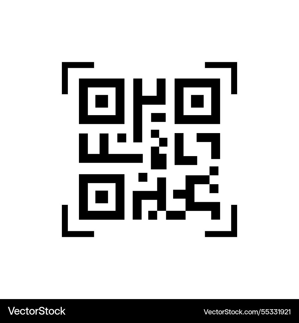 Qr code icon or scanning symbol Qr code icon or scanning symbol Vector Image