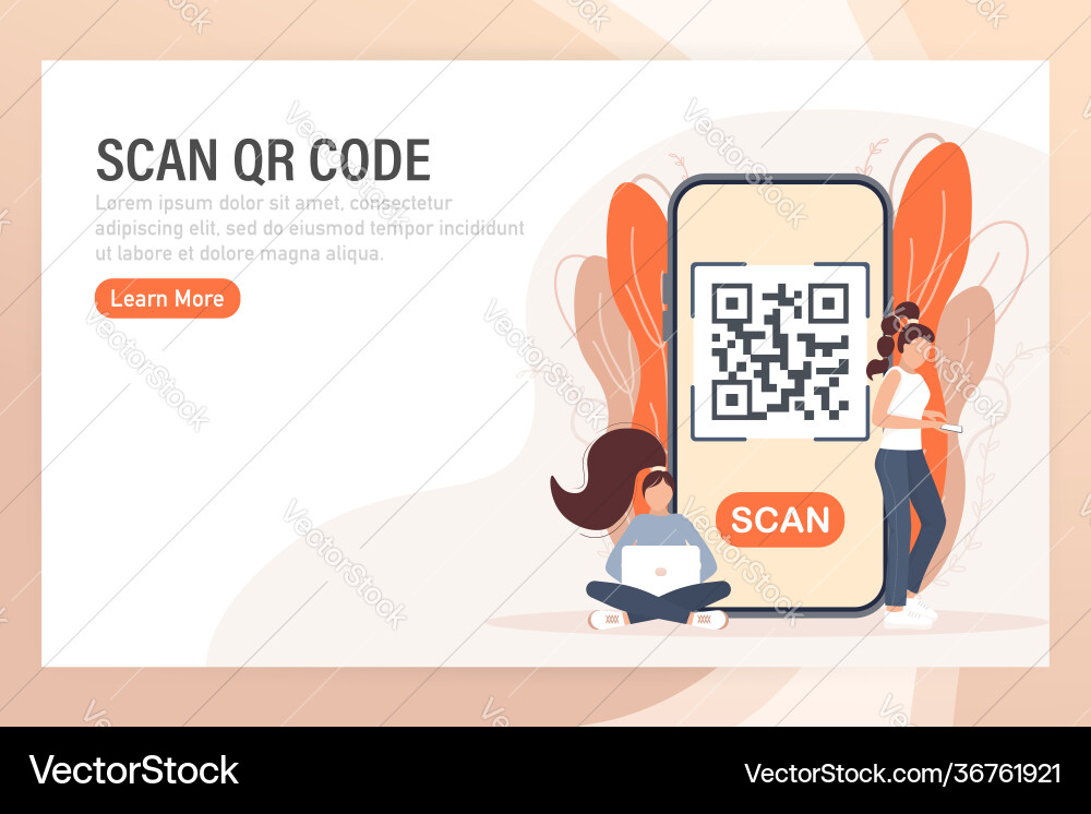 Scannen von qr-Code Menschen tolles Design für alle Zwecke Scannen von qr-Code Menschen tolles Design für alle Zwecke vektorbild