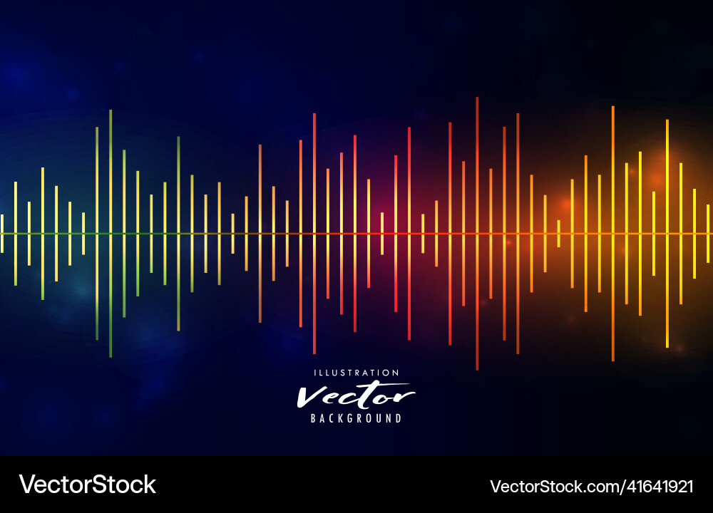 Sound frequency equalizer colorful background Sound frequency equalizer colorful background Vector Image