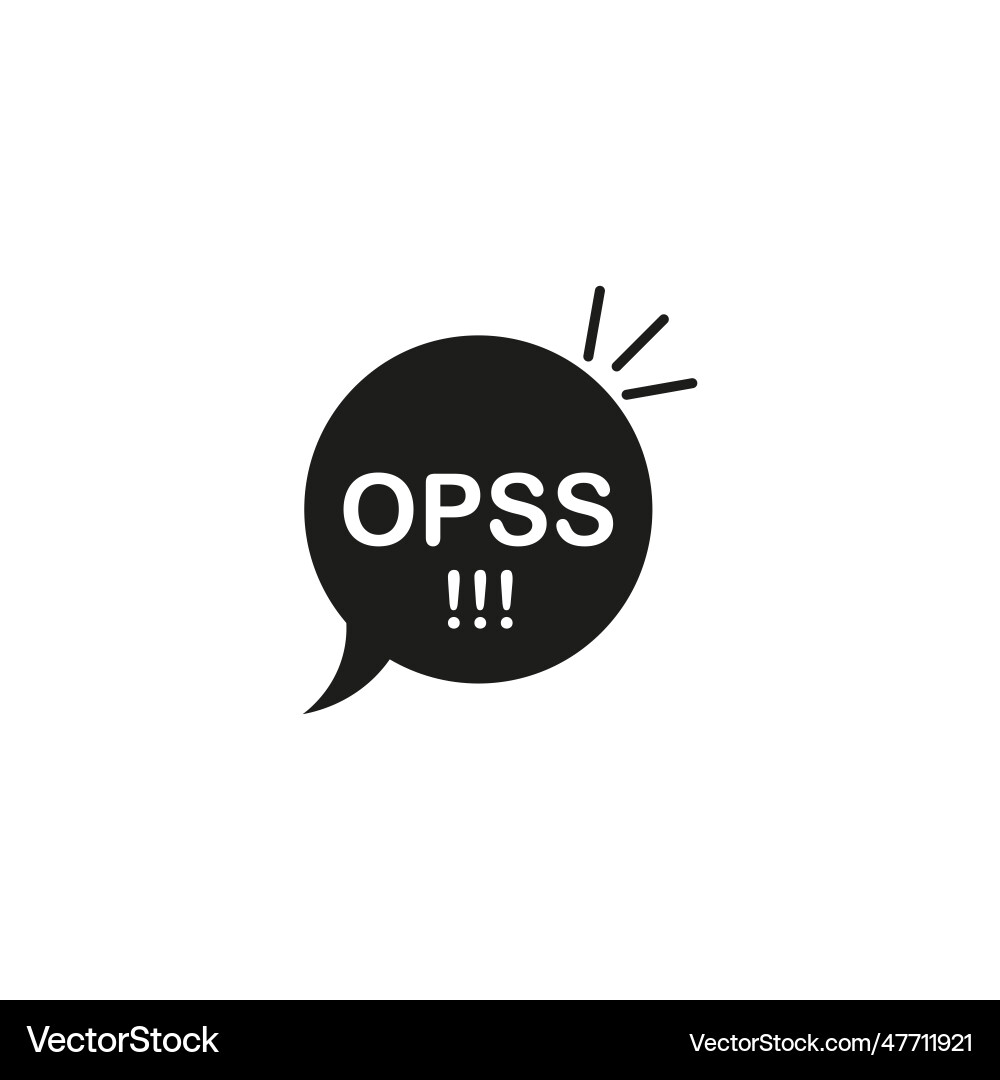 Speech bubble with oops text icon Speech bubble with oops text icon vector image