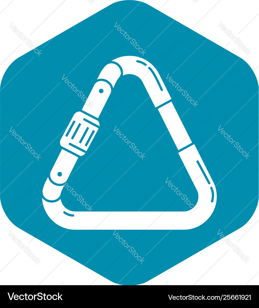Triangular carabine icon simple style Vector Image