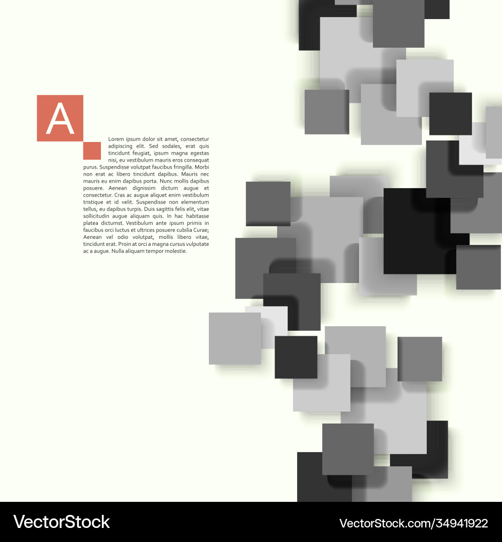 3d web banner with connect square shadow 3d web banner with connect square shadow vector image