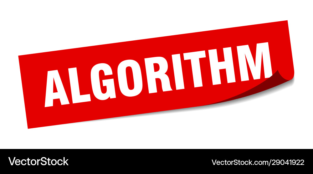 Algorithm sticker square sign vector image