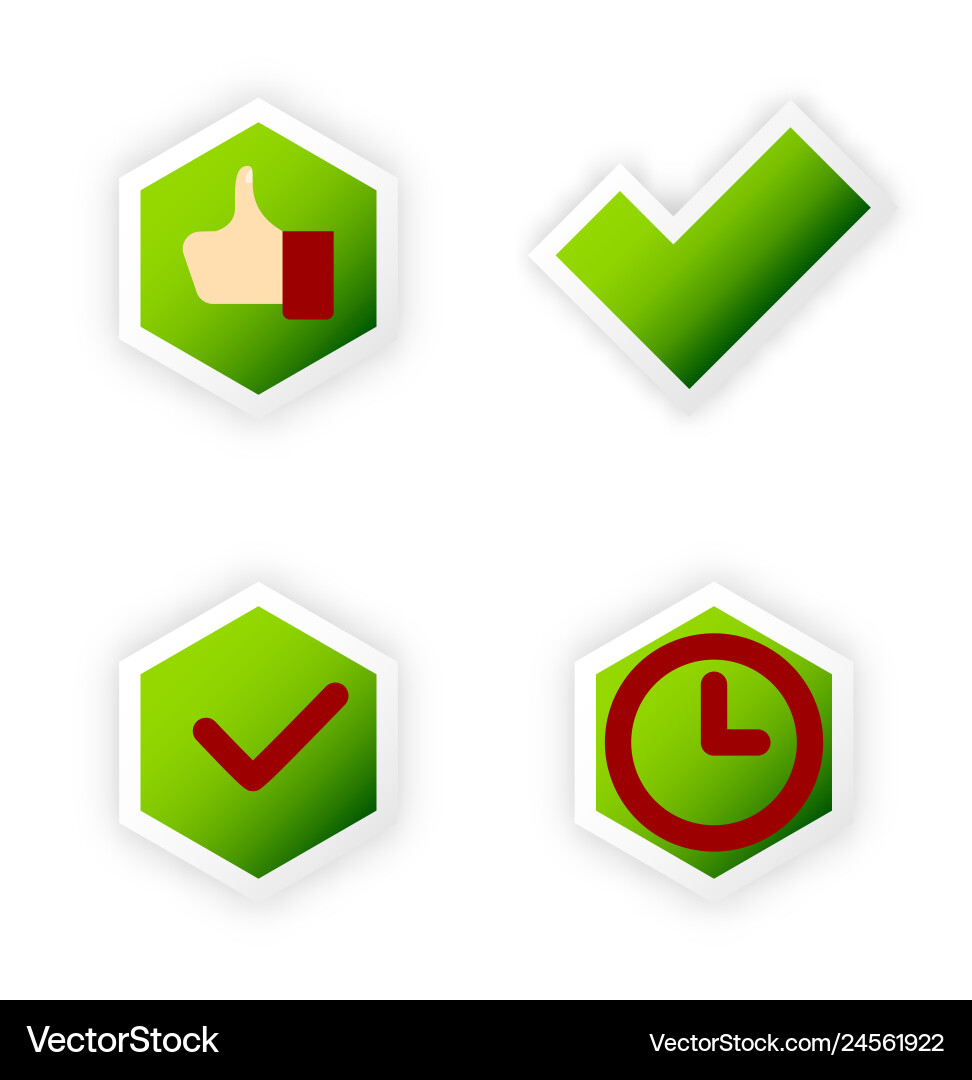 Check Marks & X Icons vector image