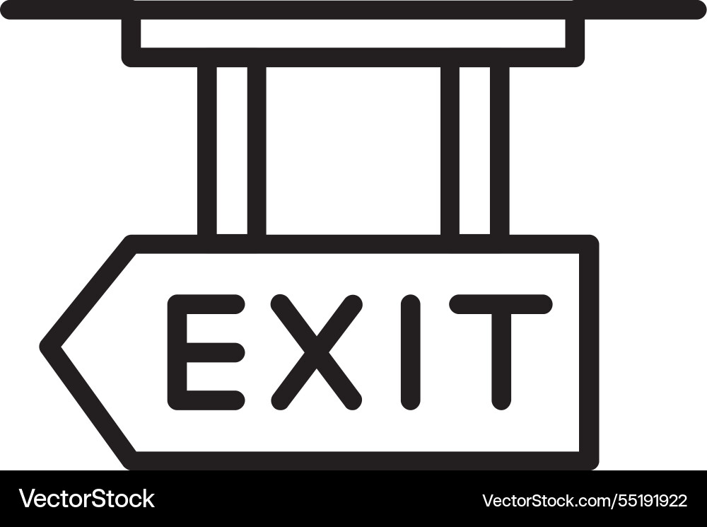 Exit line icon design Vector Image