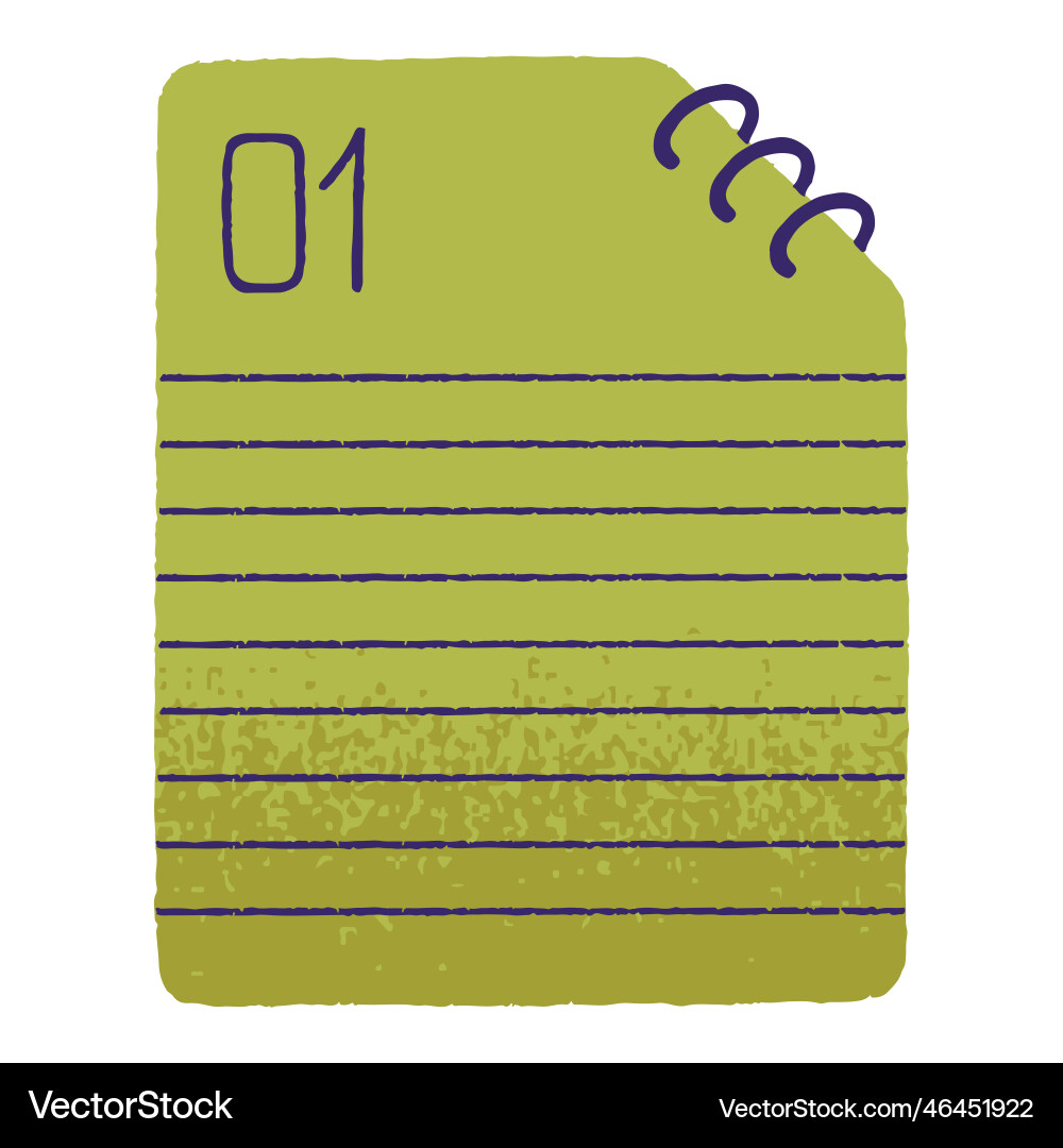 First paper page of lined notebook blank empty First paper page of lined notebook blank empty vector image