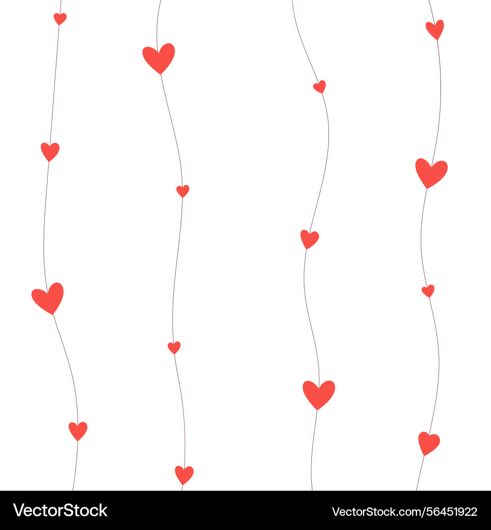 Hearts on the strings Vector Image