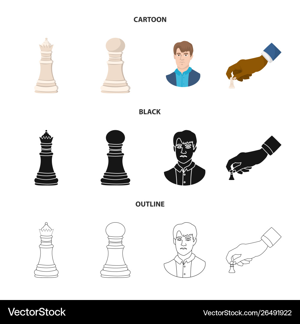 Isolated object checkmate and thin sign set Isolated object checkmate and thin sign set vector image