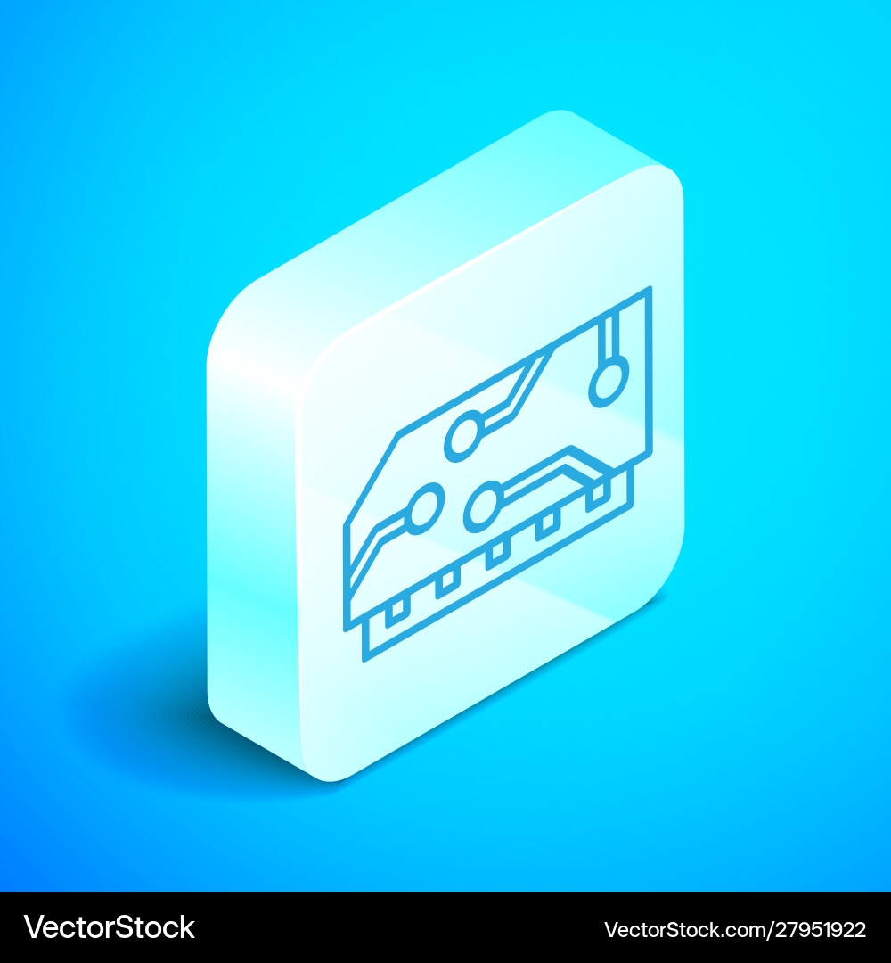 Isometric line ram random access memory icon Isometric line ram random access memory icon vector image