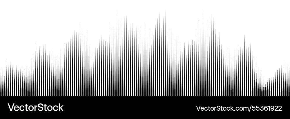 Line halftone texture with wavy gradient vector image