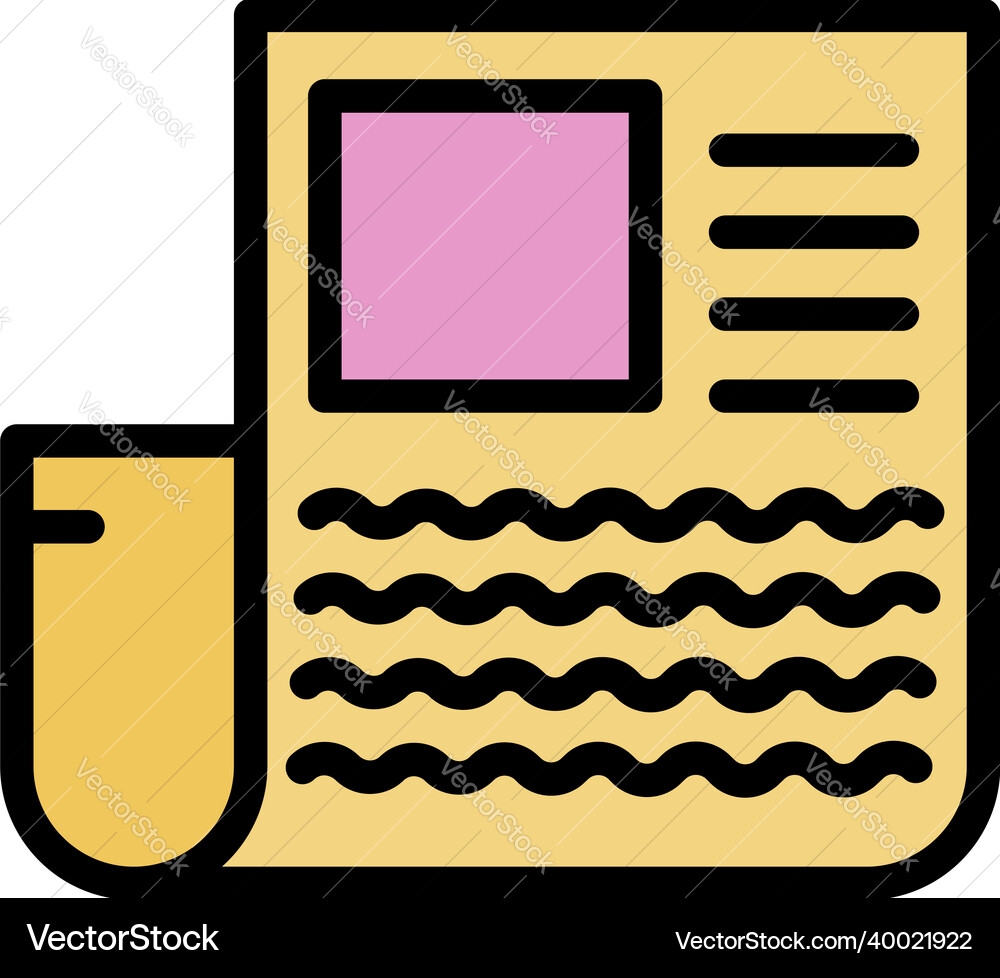 Paper interview icon color outline Paper interview icon color outline vector image