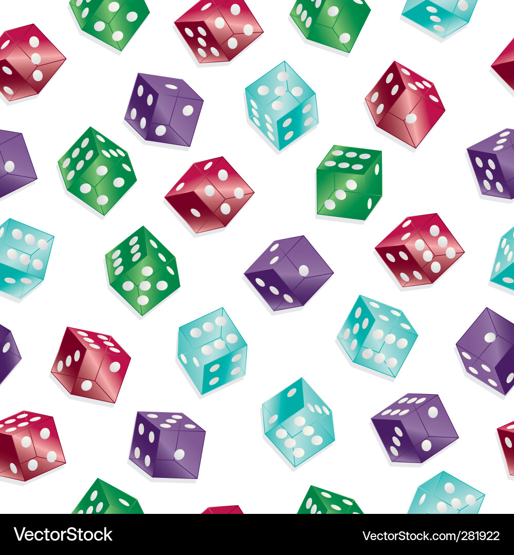 Rolling Dice Pattern Vector Image