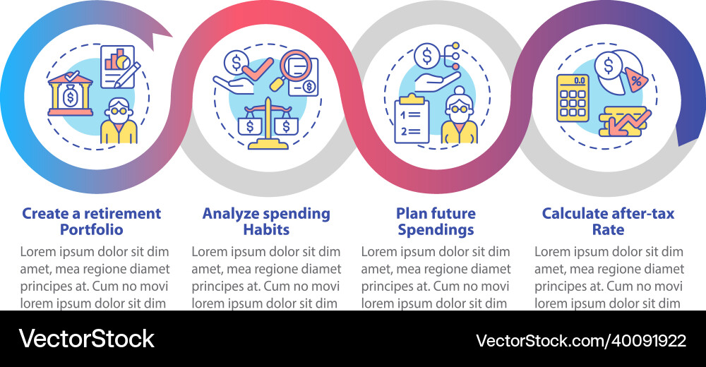 Saving guide infographic template Saving guide infographic template vector image