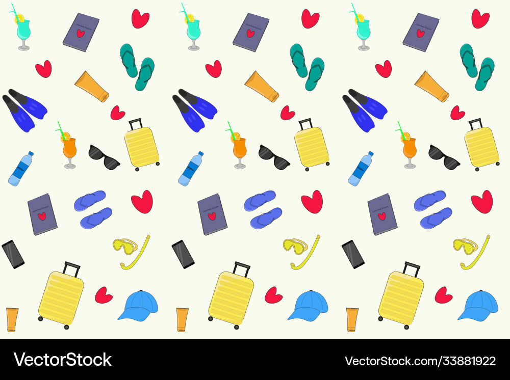 Seamless repeating pattern on theme summer Vector Image