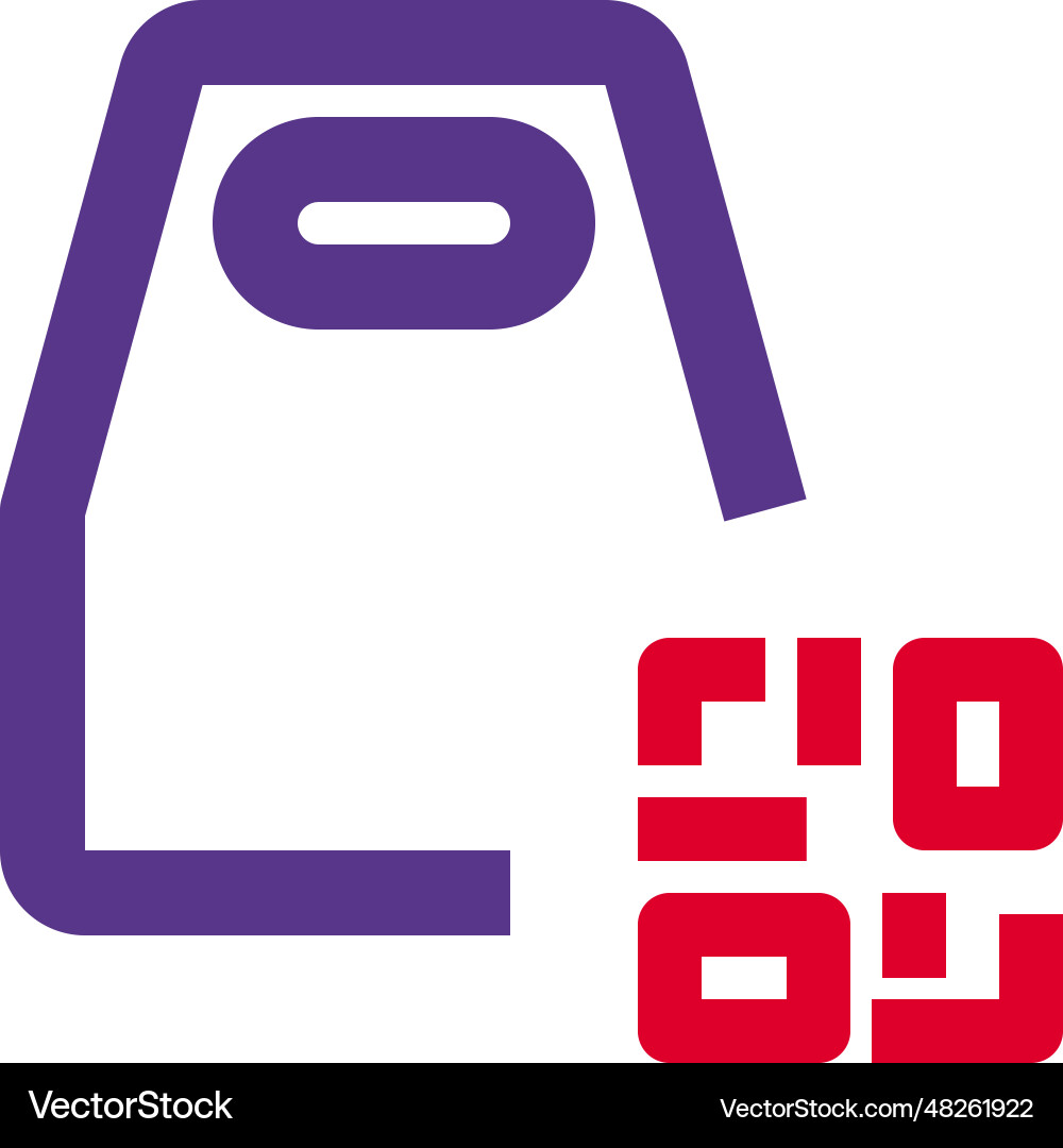 Use of qr code to order takeaways vector image